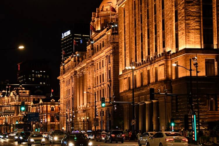 The east side of the Bund, Shanghai